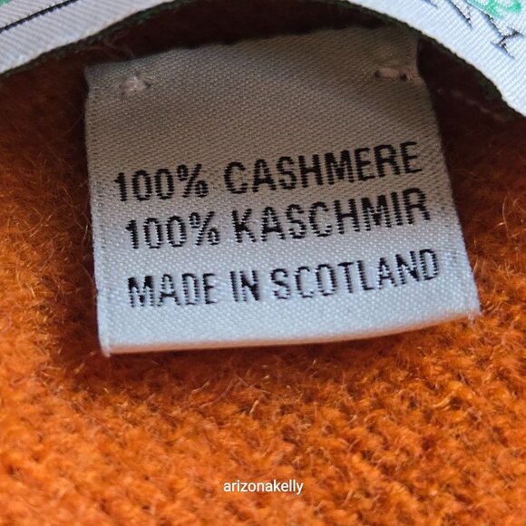 The Travelwrap Company Cashmere Scarf/Wrap Orange with Storage Bag Scotland - Picture 4 of 13